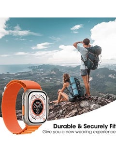 Generic Trail/Alpine Loop Nylon Band Compatible with Apple Watch Ultra 2/Ultra Band 49mm 45mm 44mm 42mm, Adjustable with Metal C-Hook Strap for iWatch Ultra Series 9/8/7/6/5/4/3/2/1/SE2/SE  - Image 3