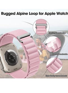 Generic Trail/Alpine Loop Nylon Band Compatible with Apple Watch Ultra 2/Ultra Band 49mm 45mm 44mm 42mm, Adjustable with Metal C-Hook Strap for iWatch Ultra Series 9/8/7/6/5/4/3/2/1/SE2/SE  - Image 4