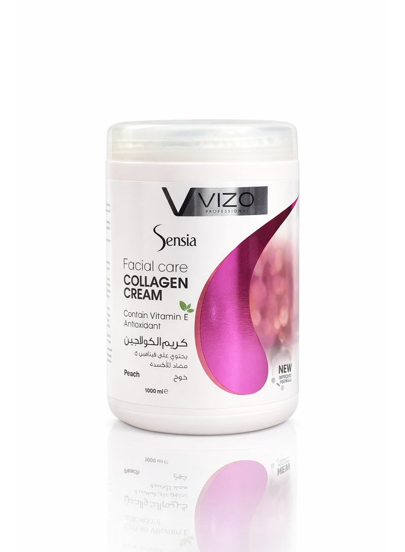 VIZO Sensia Peach Collagen Moisturizing Cream 1000 ML v2 - Image 1