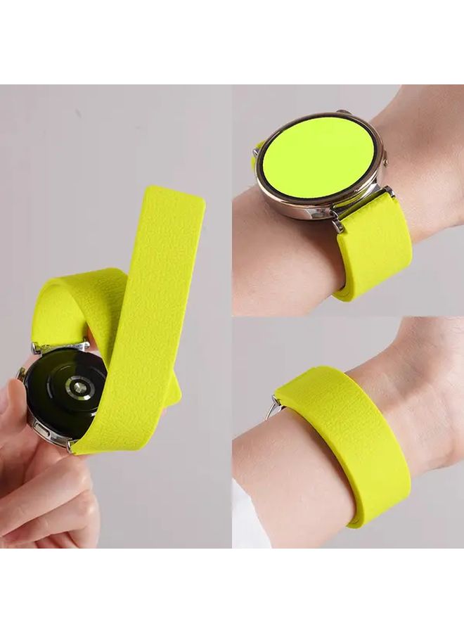 Light Mint Magnetic Lychee Pattern Watch Band 22mm Soft Strap Compatible Galaxy - Image 5