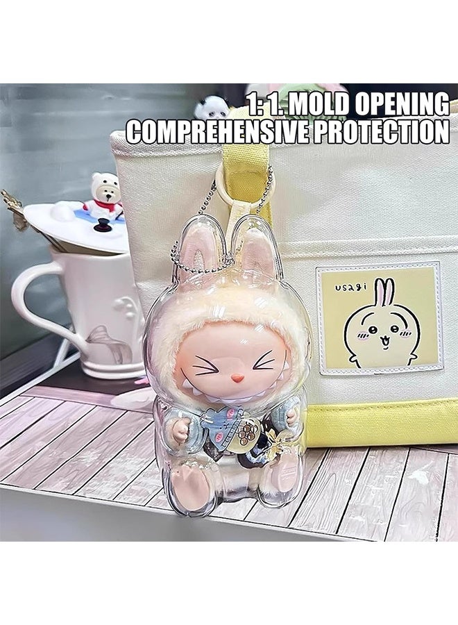 Clear Figure Display Case, Plastic Protective Cover for Blind Box Figures, Portable Dustproof Mini Doll Storage Bag, Blind Box Display Pouch for Fans and Collectors (Sitting)  - Image 4