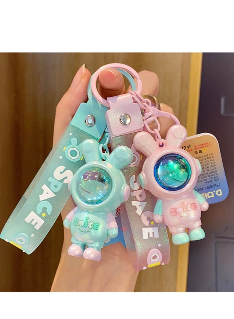 Cute Astronaut Keychain with Sunset Light Kawaii Style for Backpacks and Keyrings Perfect Gift for Space Lovers - Image 4