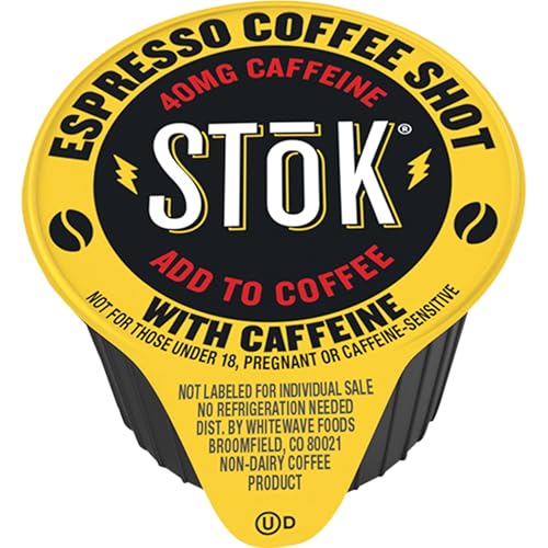 SToK Espresso Coffee Shots Black Unsweetened Dark Roast Coffee Use for Lattes Americanos 044 fl oz 264 Count - Image 1