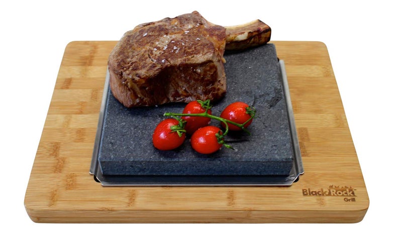 Black Rock Grill Black Rock Grill Big Sizzle Steak Platter  Premium Large Steak Stone Set for Serious Steak Lovers 