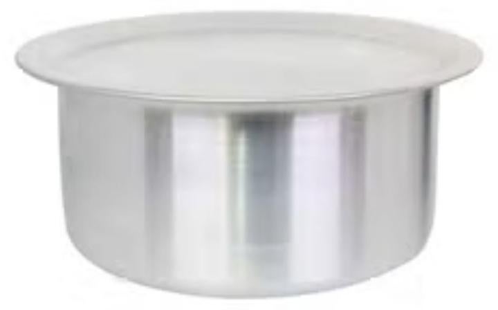 Ayda Aluminium Cooking Pot Heavy Guage Tope with Lid Silver 14 - Image 1