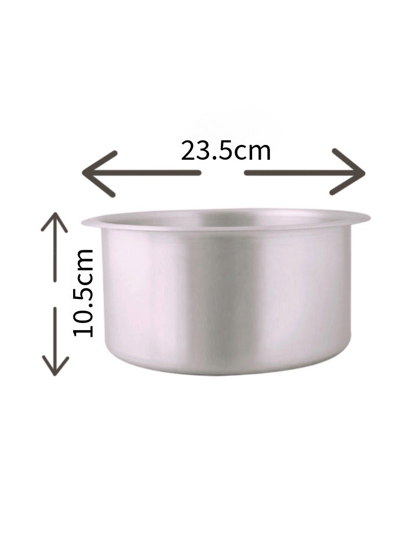 ايدا قدر طهي سميك من الألومنيوم مع غطاء فضي 14 - Image 3