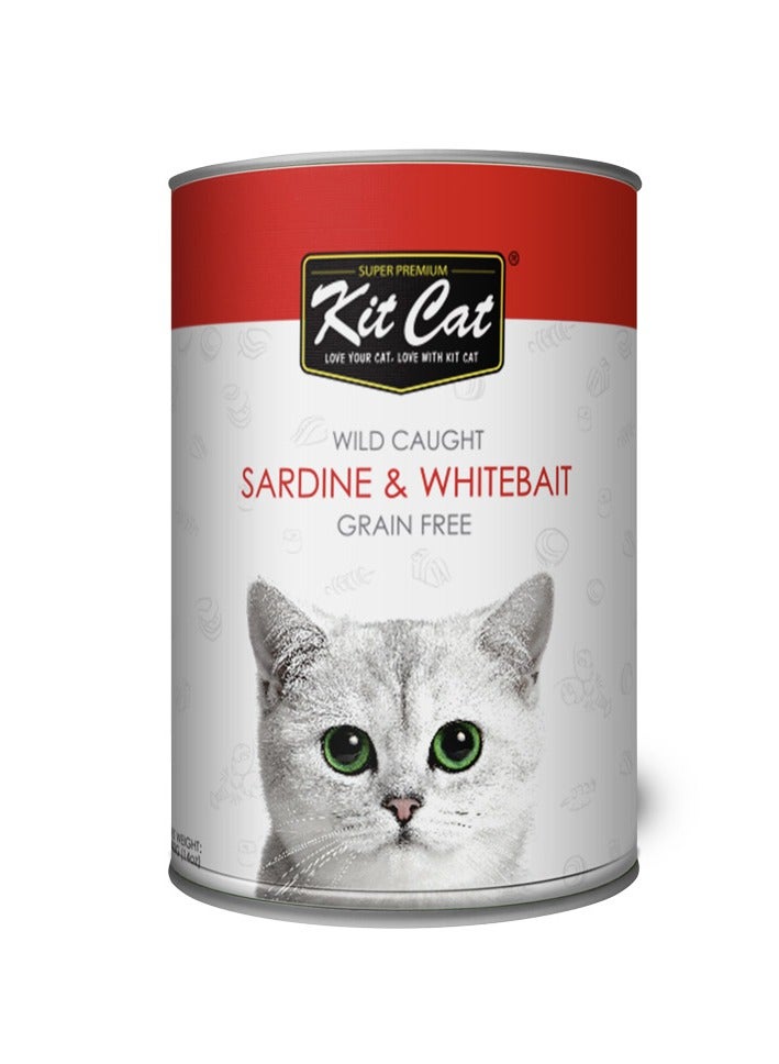 كيت كات طعام القطط الرطب من السردين البري والطعم الأبيض 400 جرام - Image 1