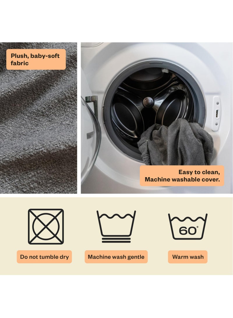 CoddleBaby Nursing Pillow for Breastfeeding & Bottle Feeding, Ergonomic Support Cushion with Adjustable Silent Strap, Firm Flat Design & Washable Soft Cover - Image 4