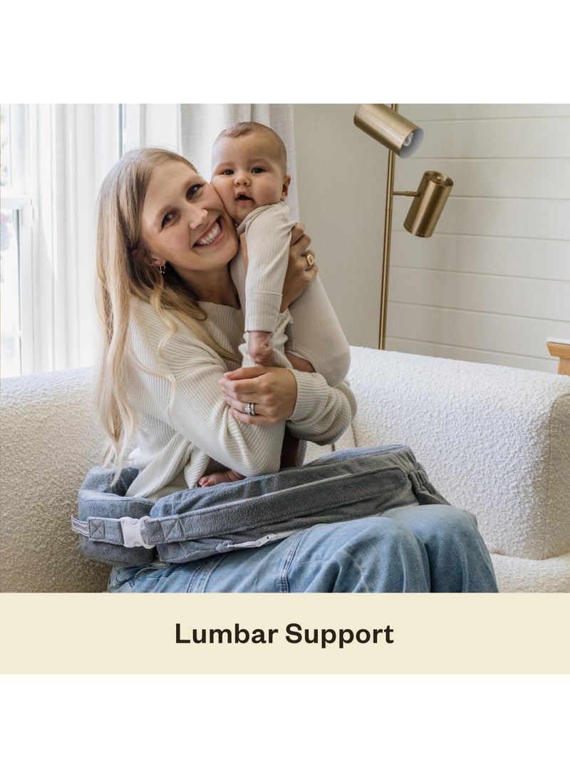 CoddleBaby Nursing Pillow for Breastfeeding & Bottle Feeding, Ergonomic Support Cushion with Adjustable Silent Strap, Firm Flat Design & Washable Soft Cover - Image 5