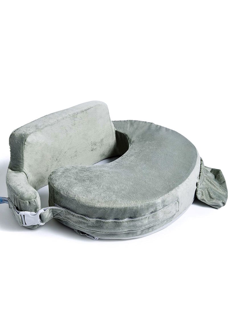 CoddleBaby Nursing Pillow for Breastfeeding & Bottle Feeding, Ergonomic Support Cushion with Adjustable Silent Strap, Firm Flat Design & Washable Soft Cover - Image 2