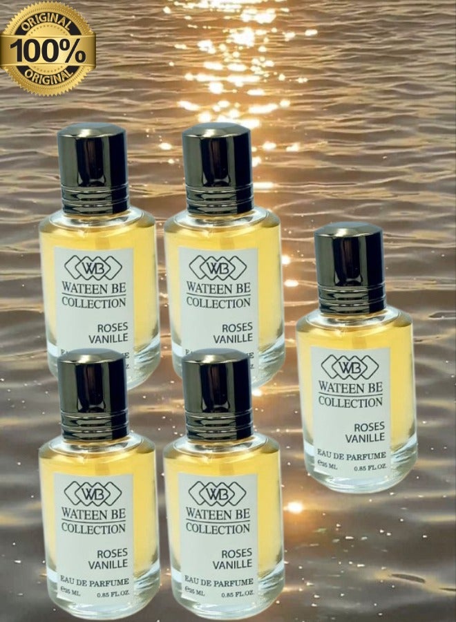 كلاسيك كولكشن 5 قطع عطر كلاسيك روز فانيل رقم 1141 25 مل - Image 1