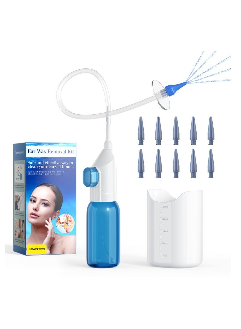 rocooart Ear Wax Removal Tool, Manual Safe Ear Cleaner, Effective Ear Cleaning Kit, Earwax Removal Kit with Ear Basin and 10 Ear Tips - Image 1