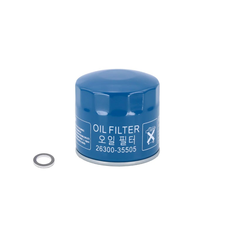 Kefly 2630035505 Engine Oil Filters Fits for Hyundai Elantra Tucson Santa Fe Kia Sportage Forte Seltos with Drain Plug Gasket 1 PCS