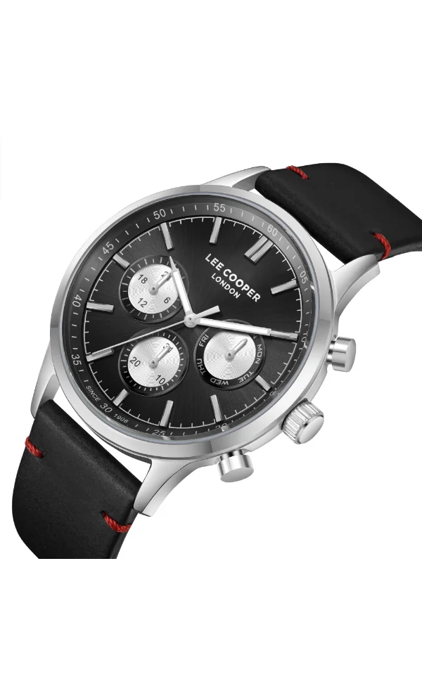لي كوبر Men's Leather Multi Function Watch LC08001.351 - 43.5 mm
