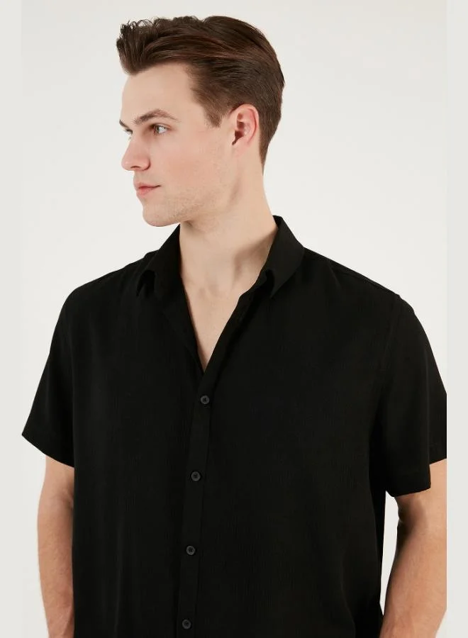 Buratti  Buratti Cotton Blend Short Sleeve Regular Fit Shirt Men's SHIRT CF23S113139 for Men | Best Price UAE