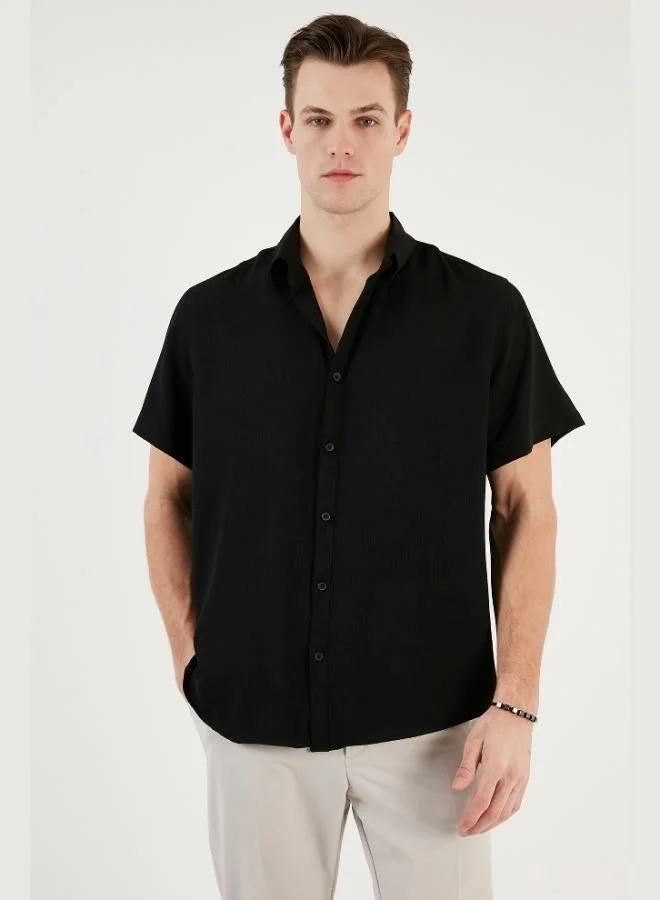 Buratti  Buratti Cotton Blend Short Sleeve Regular Fit Shirt Men's SHIRT CF23S113139 for Men | Best Price UAE