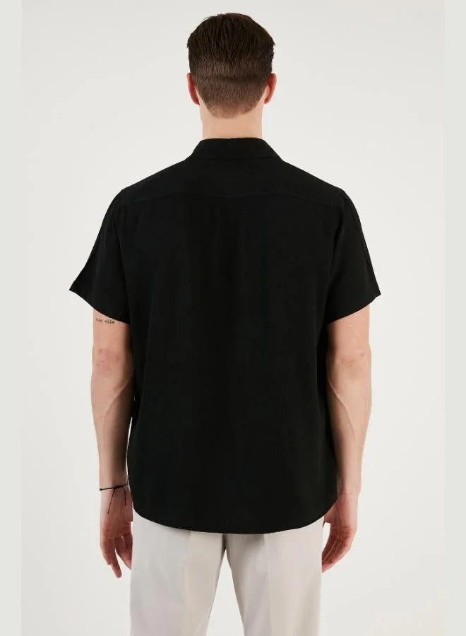 Buratti  Buratti Cotton Blend Short Sleeve Regular Fit Shirt Men's SHIRT CF23S113139 for Men | Best Price UAE