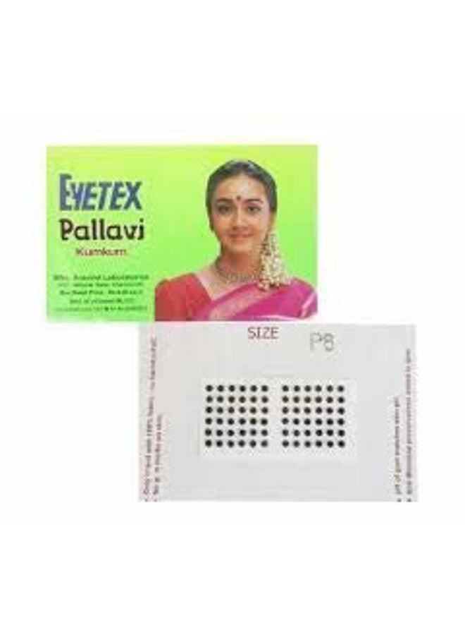 Eyetex Pallavi Kumkum Sticker (Black, Pack of 15) - Image 1