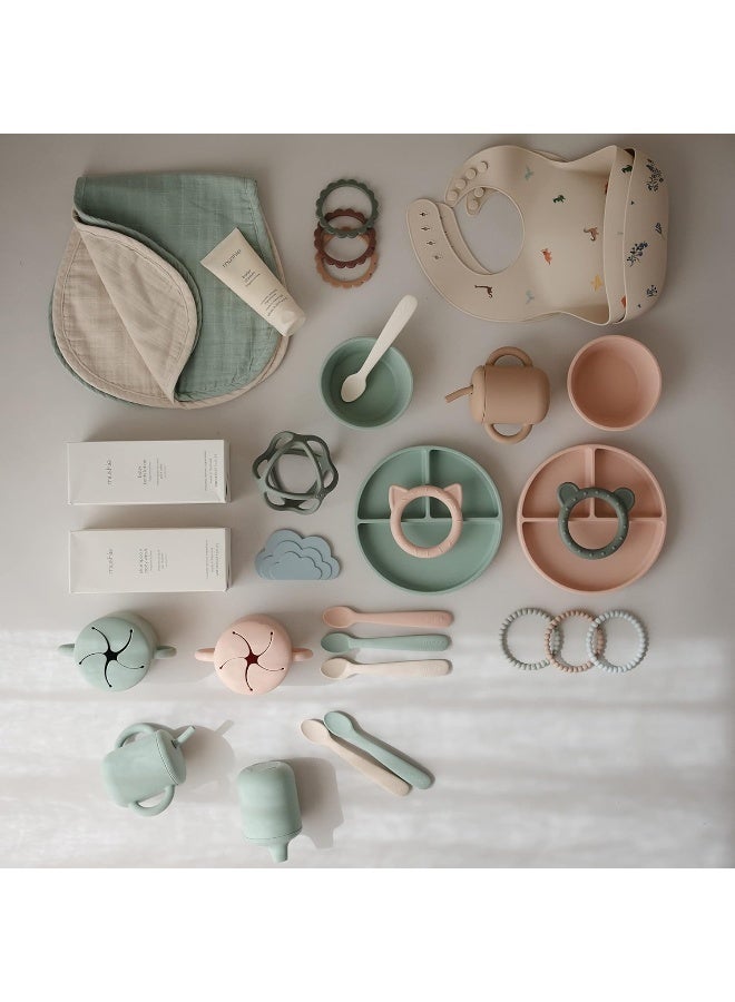 Mushie Silicone Training Cup with Straw for Baby - 175ml Leak-Resistant Cups for Toddlers with Removable Lid - BPA-Free, Dishwasher Safe | Cambridge Blue - Image 5