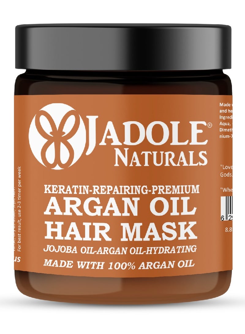 Jadole Naturals Hydrating Argan Oil Hair Mask 8.8OZ/250ml - Image 1