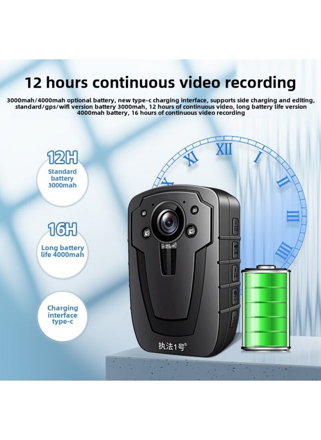 Generic Law Enforcement No.1 DSJ-C8 Law Enforcement Recorder 1296P HD Night Vision Video Motion Camera Recorder-Body Color:16 Hours Long Battery Life Version (32g)  - Image 4