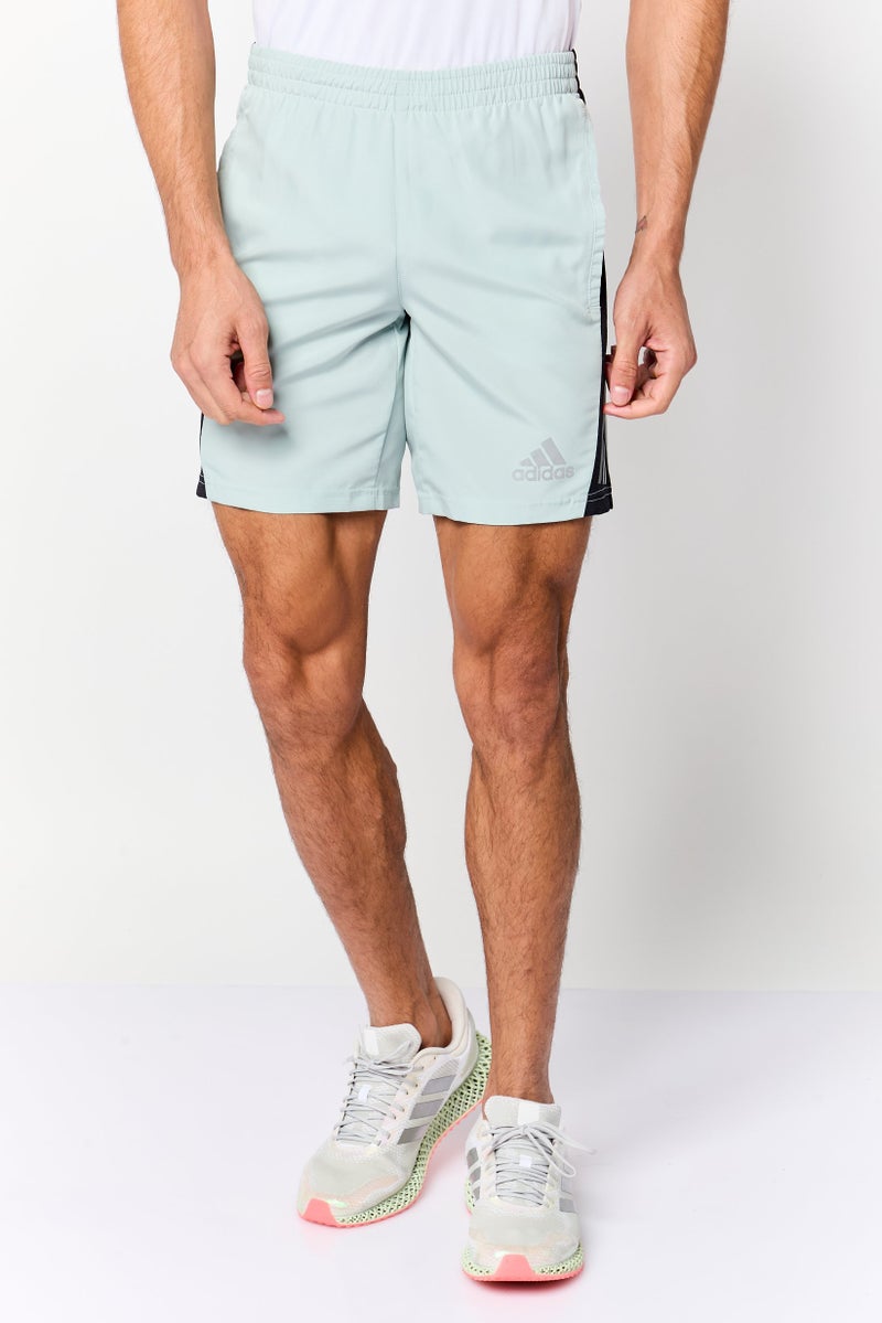 Adidas Men Sportswear Fit Drawstring 7 Inseam Training Shorts, Sage - Image 1