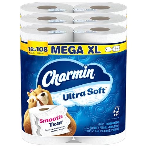 Charmin Ultra Soft Toilet Paper 18 Mega XL Rolls 108 Regular Rolls