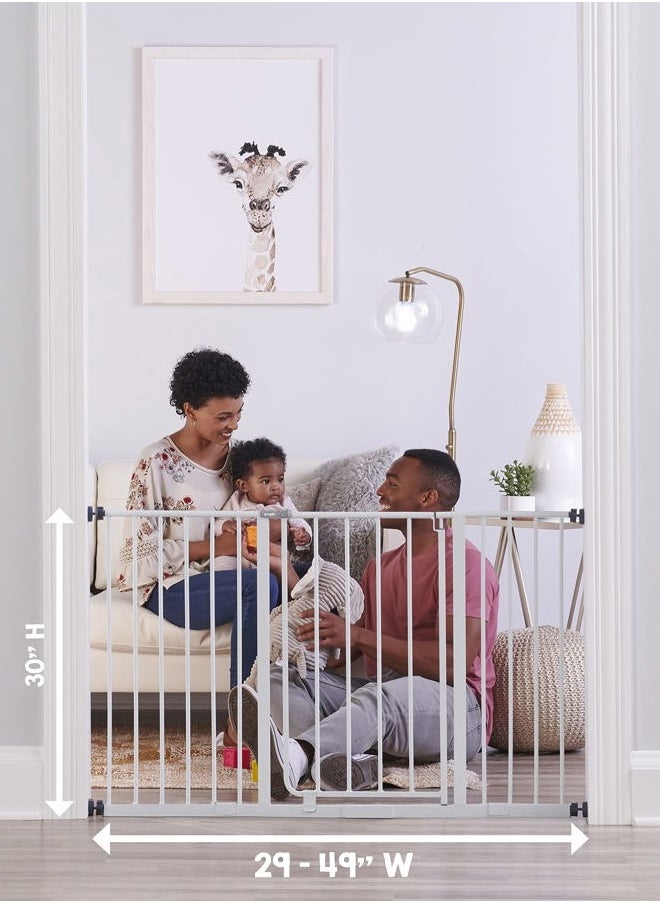 Regalo Easy Open 47-Inch Super Wide Walk Thru Baby Gate, Bonus Kit, Includes 4-Inch and 12-Inch Extension Kit, 4 Pack Pressure Mount Kit and 4 Wall Cups and Mounting Kit , 11 Count (Pack of 1)  - Image 3