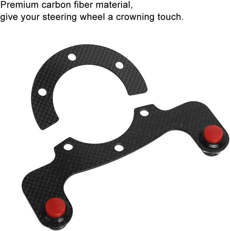 Aramox Carbon Fiber External Horn Button Kits for 6 Bolts Steering Wheel (Dual Button) - Image 5