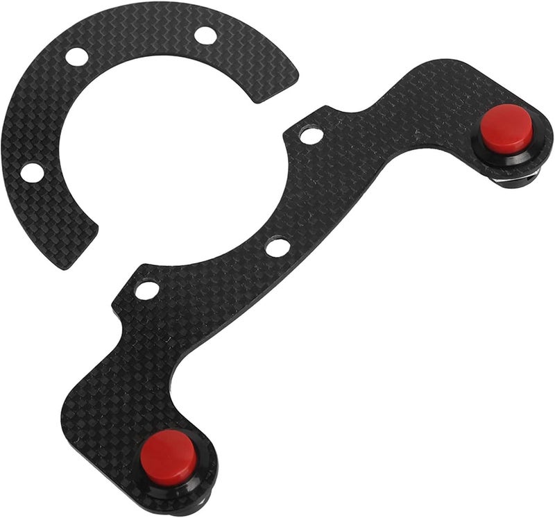Aramox Carbon Fiber External Horn Button Kits for 6 Bolts Steering Wheel (Dual Button) - Image 1