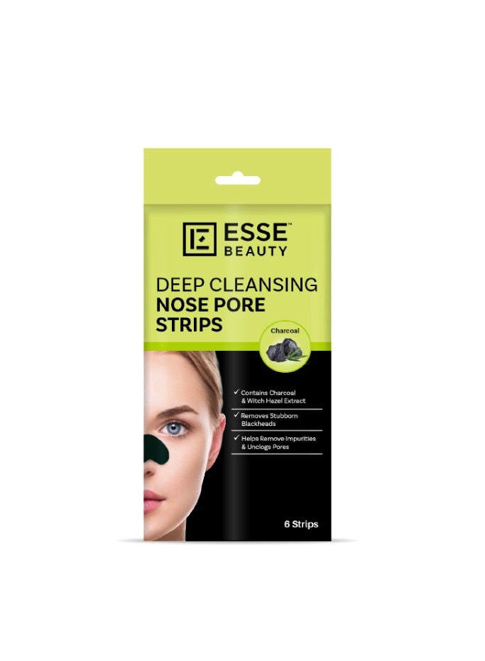 شرائح تنظيف مسام الأنف من Esse Beauty بالفحم 6 قطع
