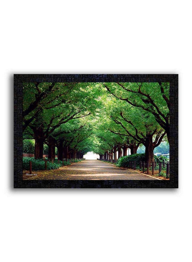 PNF Poster And Frames Nature Landscape Scenery Wooden Painting | For Living Room, Bedroom | Home Decoration Item | Best Gifting Option (14x20 inch,Multicolour,Synthetic) 8506 - Image 1