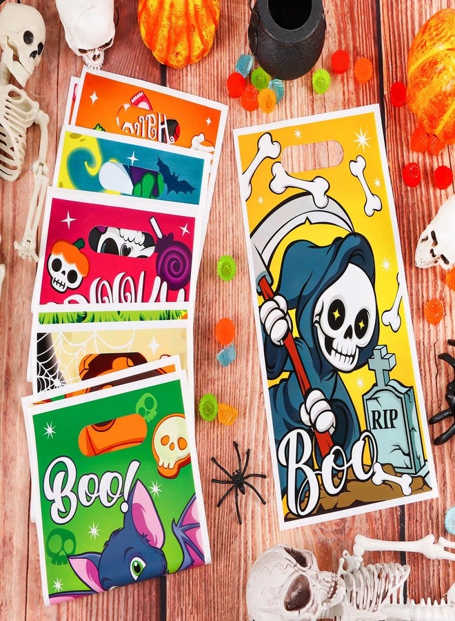 FOIMAS 108pcs Halloween Trick or Treat Bags,Pumpkin Ghost Candy Goodie Bags with Handles Plastic Halloween Party Gift Bag for Trick or Treat Party Favor Supply - Image 4