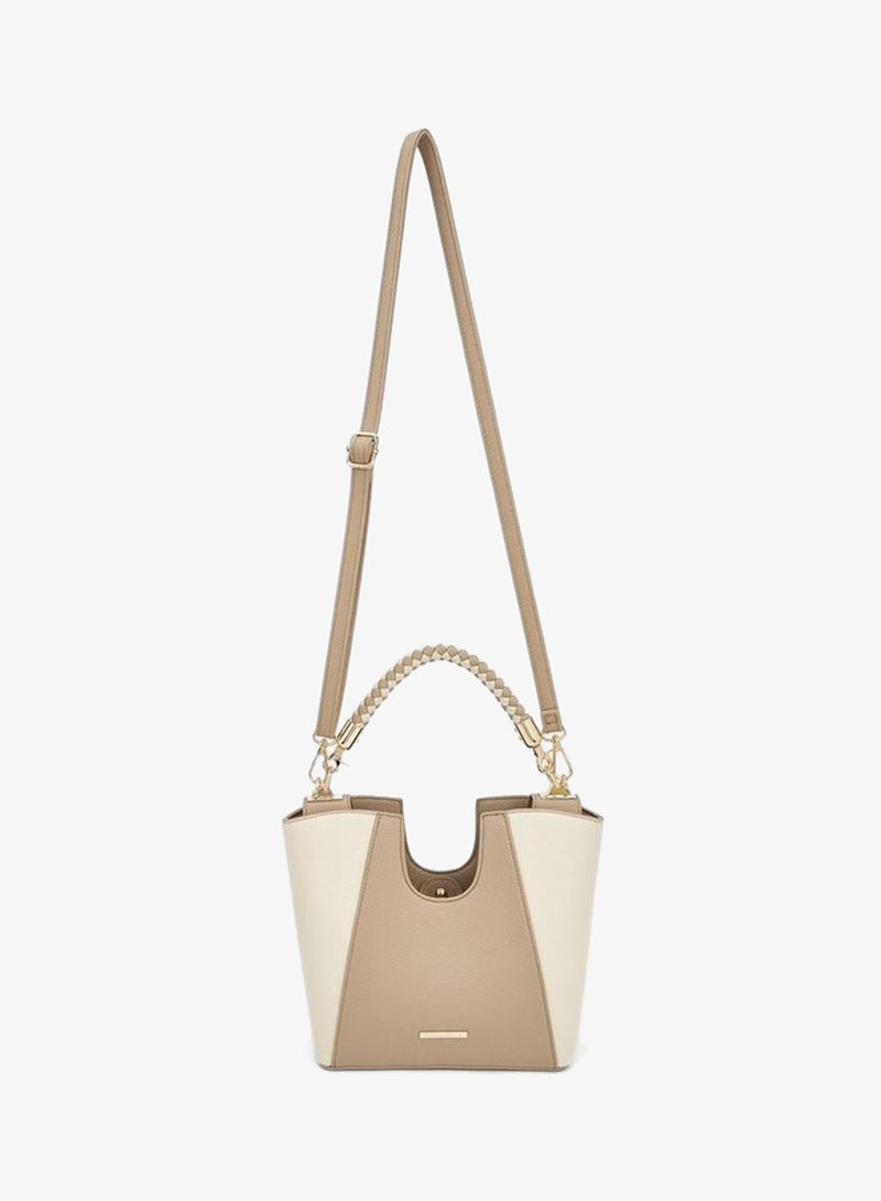 Flora Bella By Shoexpress Flora Bella Textured Tote Bag With Braided Handle - Image 2