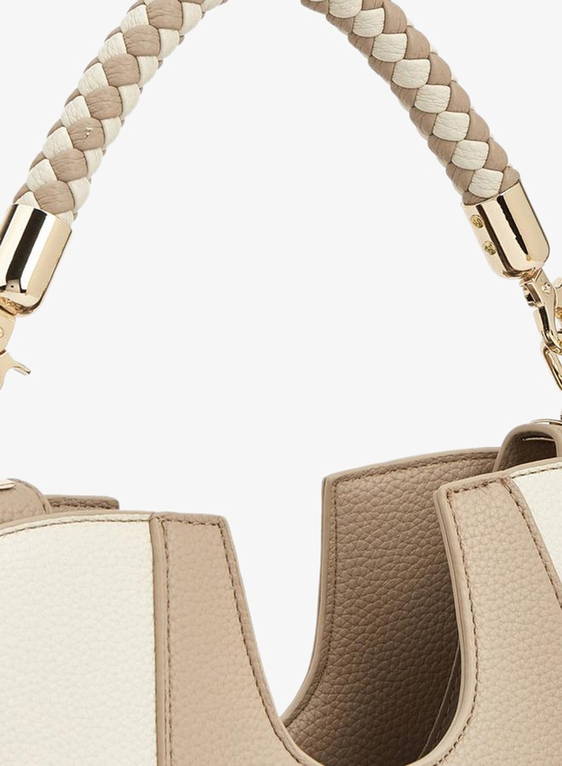 Flora Bella By Shoexpress Flora Bella Textured Tote Bag With Braided Handle - Image 4