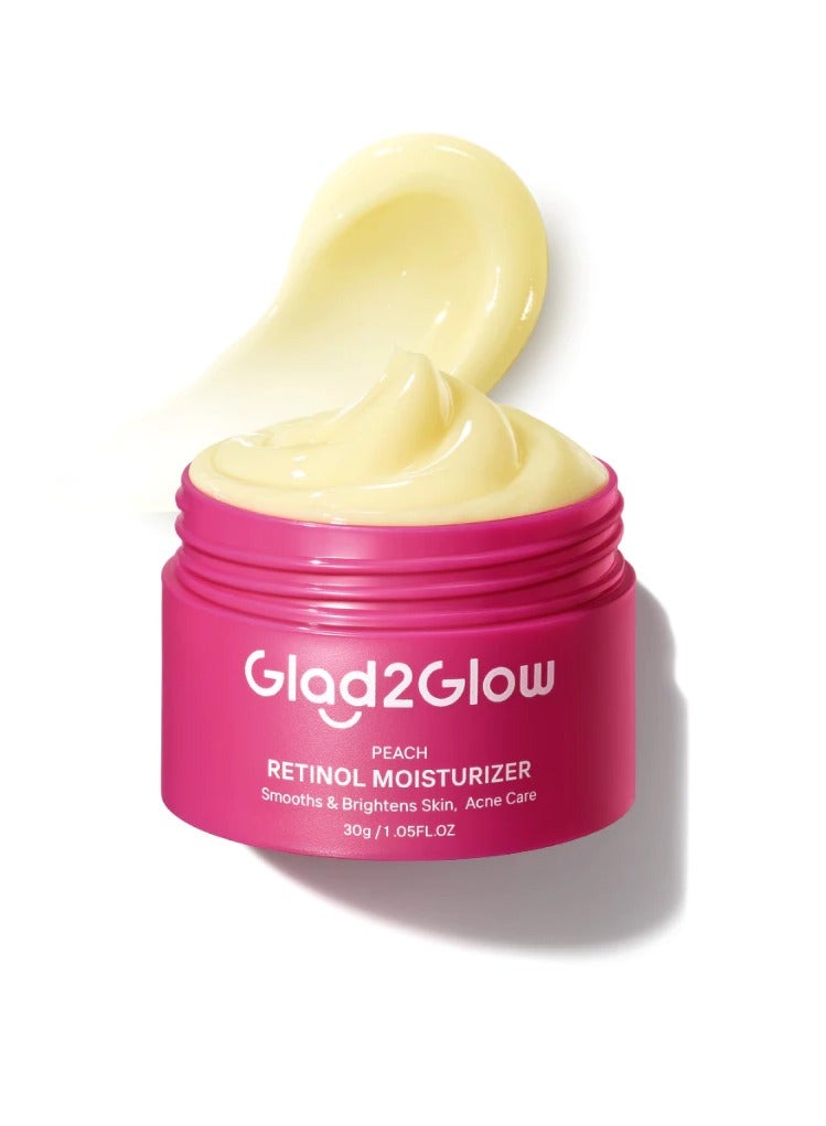 Glad2Glow Complete Set: Retinol Day and Night Moisturizer 30g with Pomegranate Niacinamide Brightening Serum 17ml - Anti-Aging and Skin Brightening - Image 2
