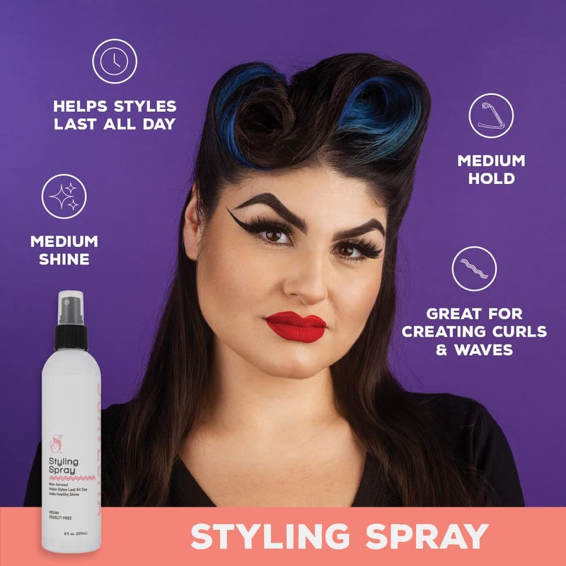 SUAVECITO Suavecita Styling Spray for Women 8 oz Non-Aerasol Pump Spray Wild Berry Scent - Helps Styles Last All Day With Medium Shine - Great for Creating Curls & Waves, Reduces Frizz - Vegan & Cruelty Free - Image 4