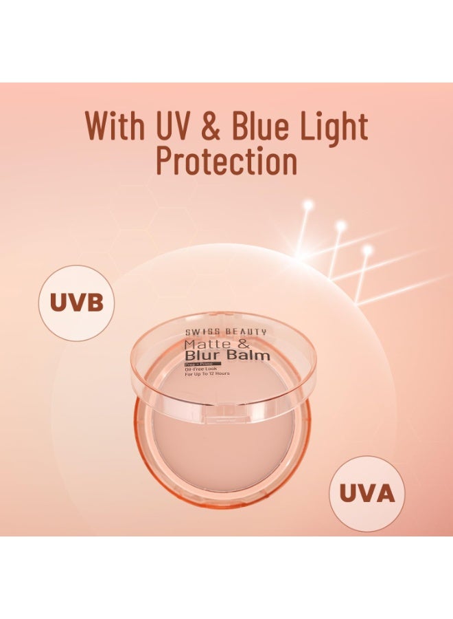 Swiss Beauty Matte & Blur Balm | Prep + Prime | 12-Hour Oil-Free Shine | With Vitamin E & B3 | UV Light Protection - Image 4