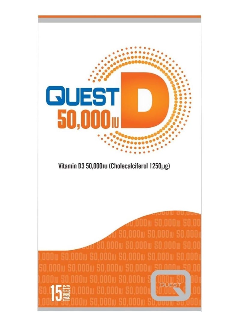 Quest Vitamin D3 50,000iu Tablets 15's