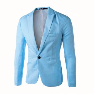 Cross-border Foreign Trade Fashion Mens Casual Single-breasted Small Suit Korean Style Youth Slim-fit Solid Color Non-ironing Suit Jacket sky blue - pzsku/ZFAF1A6D23C357B902DC2Z/45/1746232344/5f25bd58-b419-4edb-b6cf-52bebddf315e