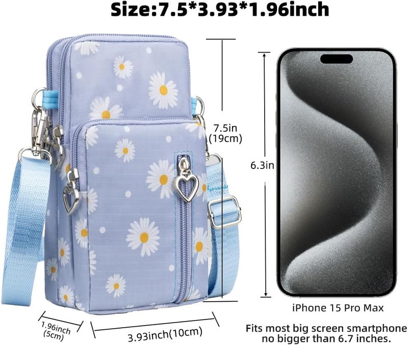 JANKS Small Crossbody Bag for Women - Mini Phone Purses with Crossbody Strap and Wallet - Nylon Arm Bag - Image 2