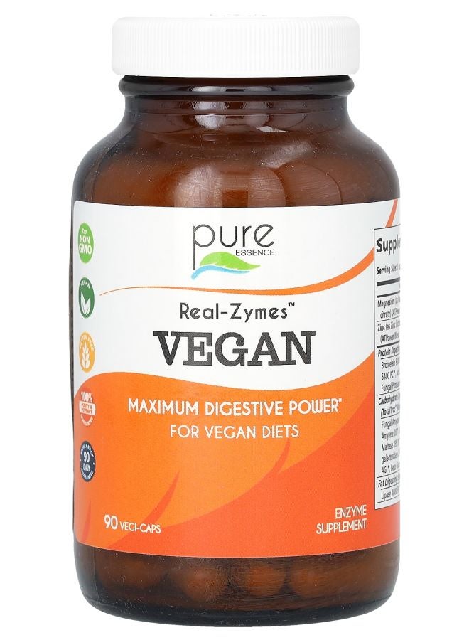 Pure Essence Real-Zymes Vegan 90 Vegi-Caps