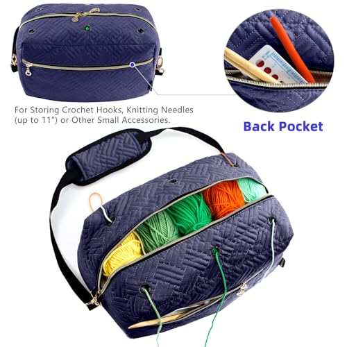 MYBAGZING Crochet Bag Organizer - Knitting Bag - Yarn Storage Organizer - Yarn Bag for Crocheting - Yarn Holder for Crochet Accessories, Crocheting & Knitting Gifts - Image 4