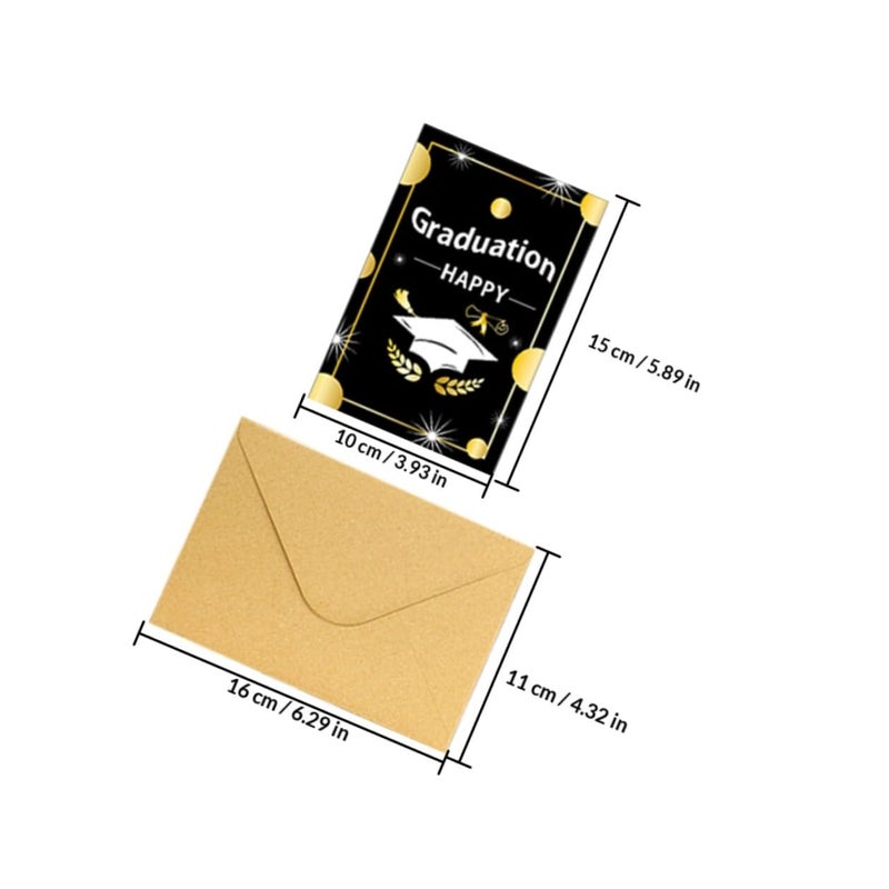 Graduation Greeting Cards Set Of 6 With Envelopes And Stickers For School Presents - Image 3