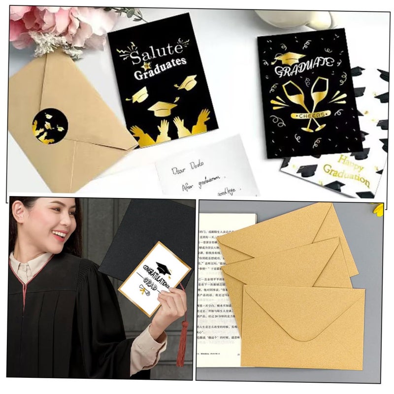 Graduation Greeting Cards Set Of 6 With Envelopes And Stickers For School Presents - Image 4