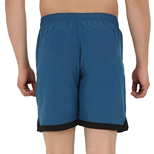 NEVER LOSE Gym Short,Workout Short, Cycling Short, Sport Short, Men’s Short Teal Blue (in, Alpha, M, Regular, Blue) - Image 4