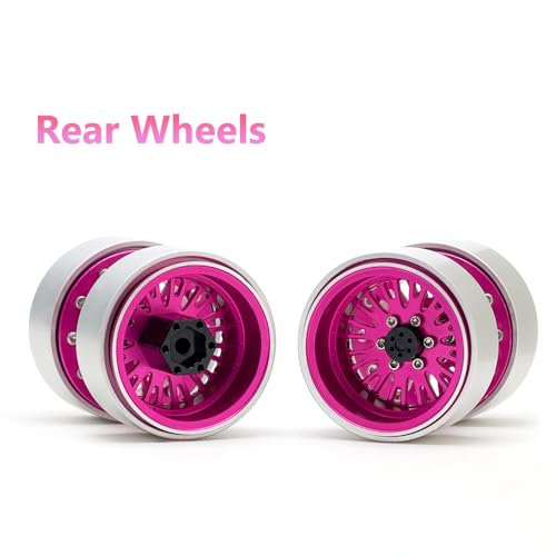 DJX CNC 1.3 inch Front Rear Dually Beadlock Wheels Rim for RC Crawler Car 1/24 Axial SCX24 F150 C10 1/18 Redcat Ascent18 Traxxas TRX4M RC Upgrades Parts(Silver) - Image 4