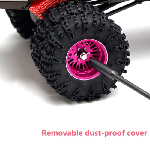 DJX CNC 1.3 inch Front Rear Dually Beadlock Wheels Rim for RC Crawler Car 1/24 Axial SCX24 F150 C10 1/18 Redcat Ascent18 Traxxas TRX4M RC Upgrades Parts(Silver) - Image 5