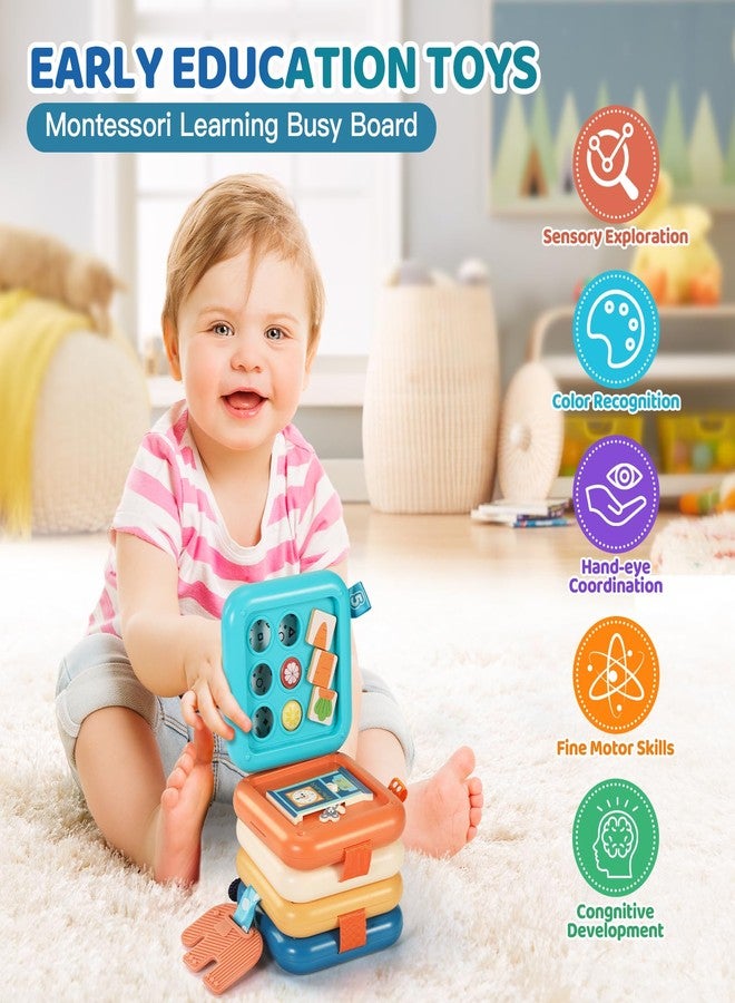 Dilovely Busy Board for 1 Year Old, Travel Toys for Toddlers 1-3, Montessori Busy Board - Car Airplane Essentials, Sensory Activity Cube Birthday Gifts for Baby Infant Boy Girl - Image 2