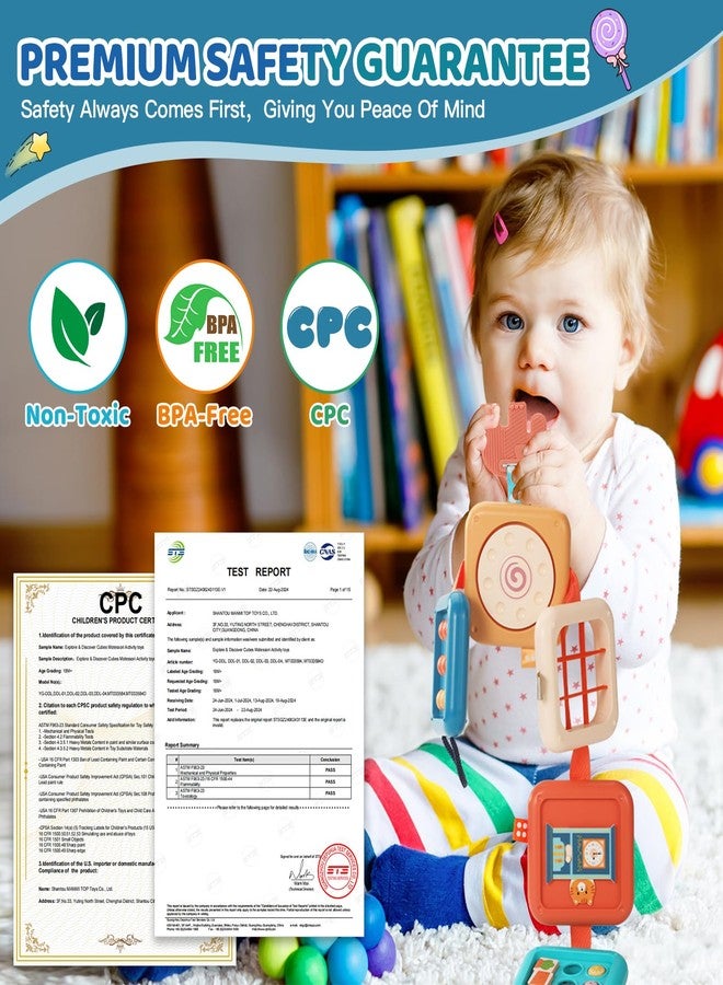 Dilovely Busy Board for 1 Year Old, Travel Toys for Toddlers 1-3, Montessori Busy Board - Car Airplane Essentials, Sensory Activity Cube Birthday Gifts for Baby Infant Boy Girl - Image 5
